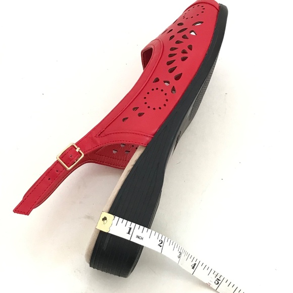 COMFORTVIEW Red Comfort Sandals Slingback Mary Women’s Size 9.5 WIDE WIDTH - Picture 15 of 16